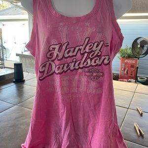 Harley Davidson pink tank top